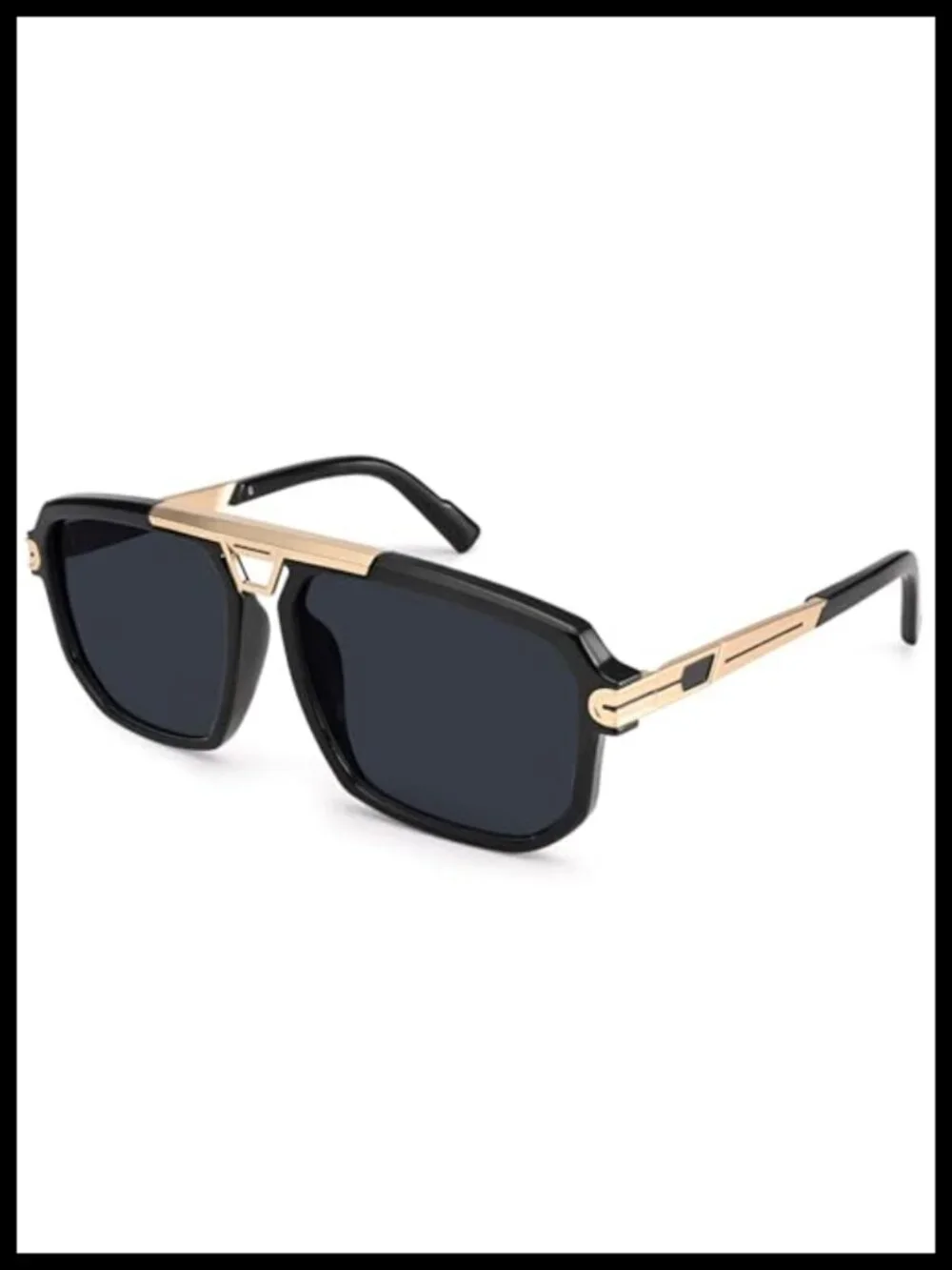 Oversized Square Sunglasses UV400 Protection Retro Vintage Big Frame Unisex